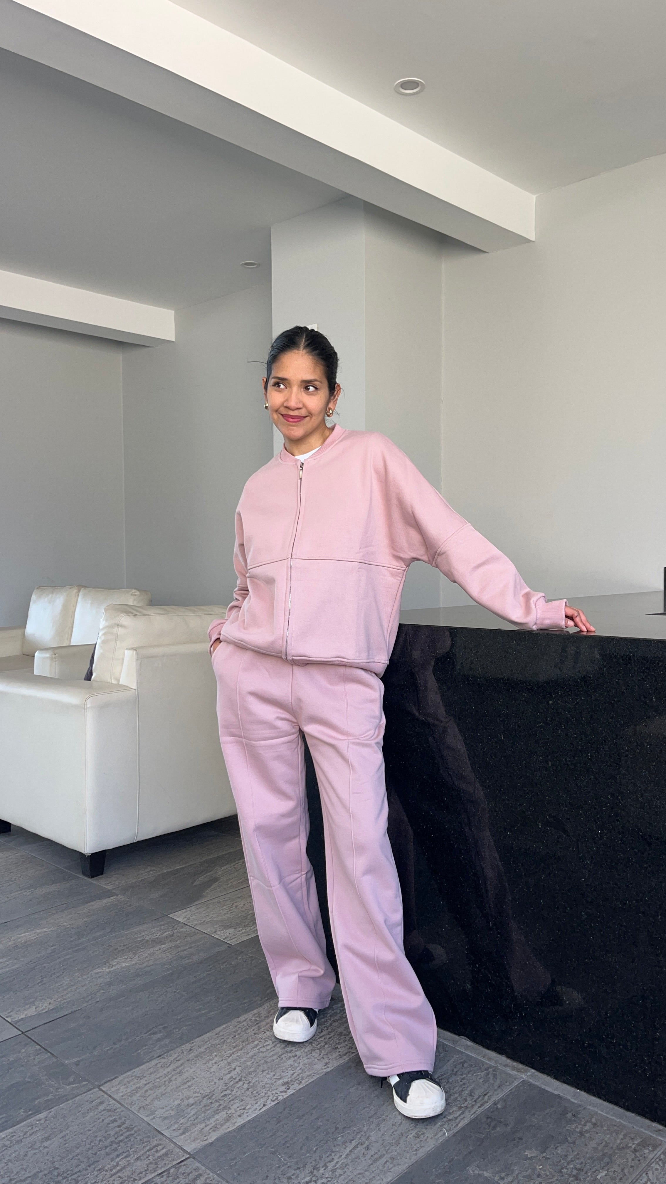 Conjunto Casaca Bomber y Pantalón Palazzo