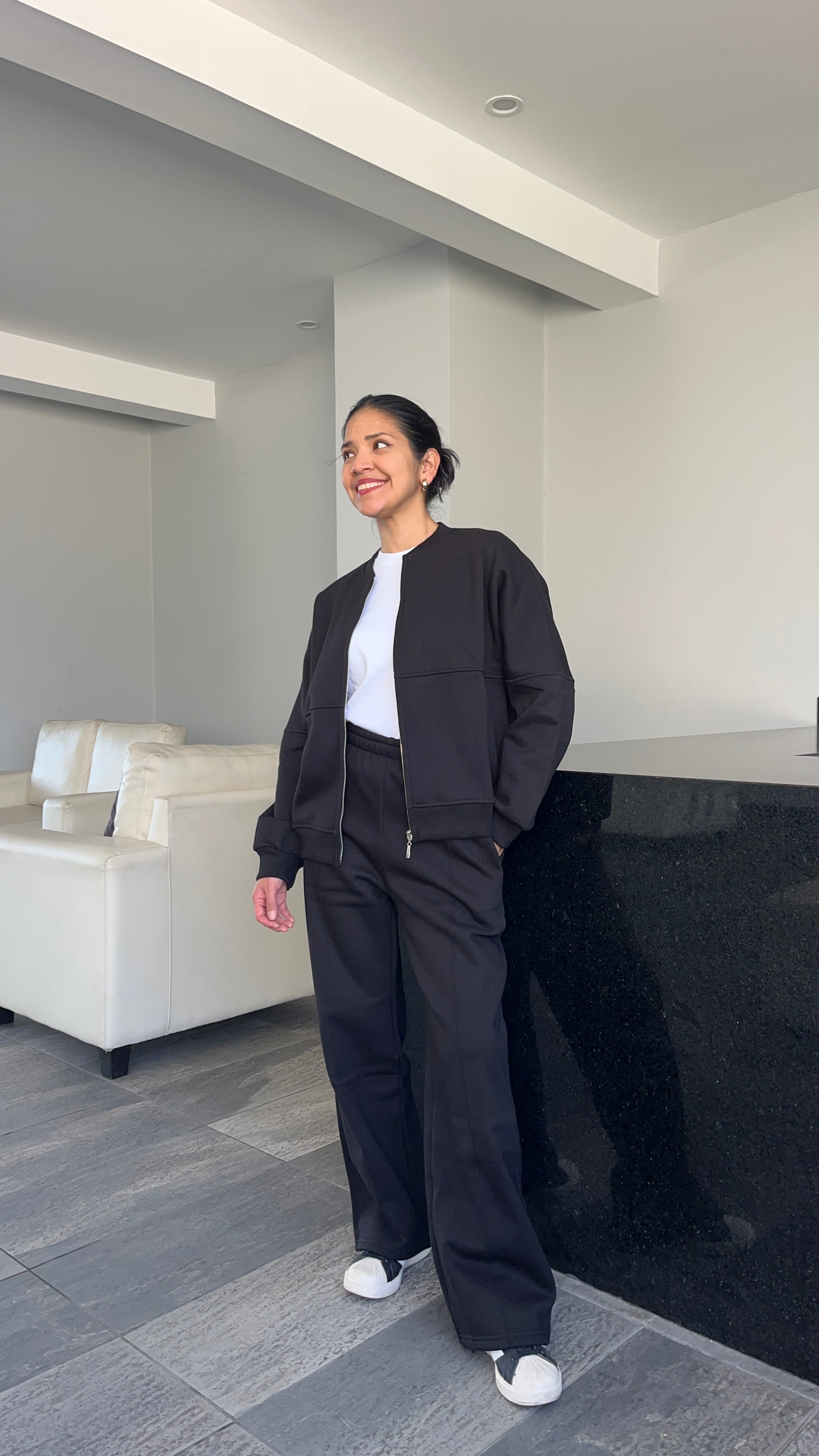 Conjunto Casaca Bomber y Pantalón Palazzo