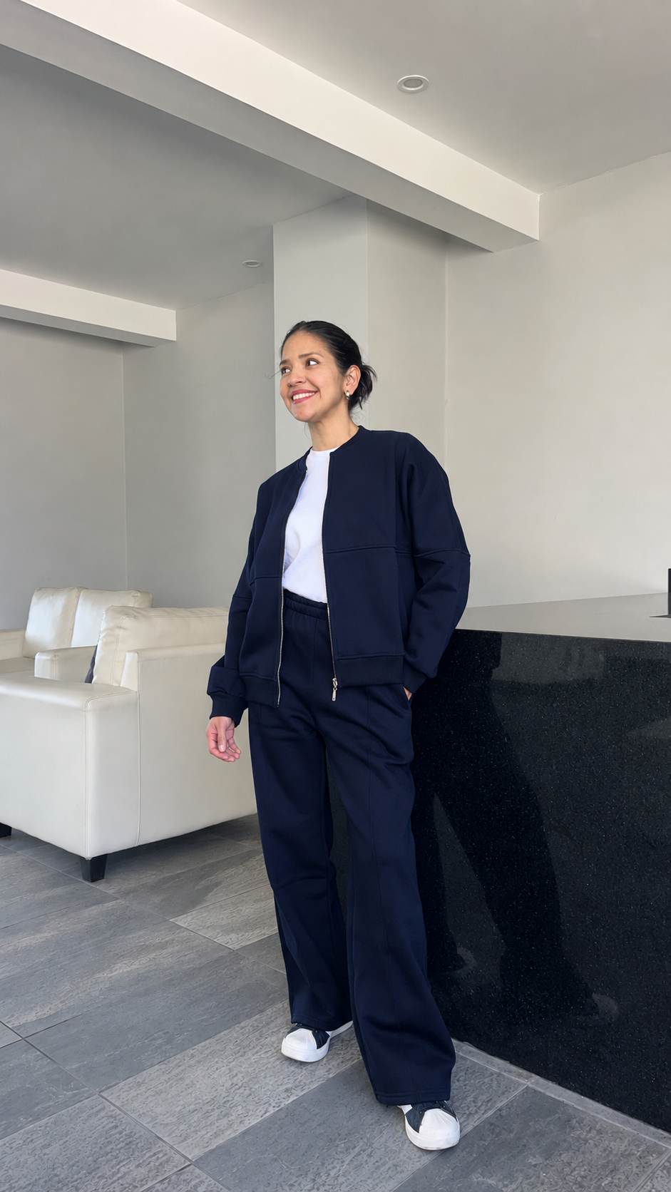 Conjunto Casaca Bomber y Pantalón Palazzo