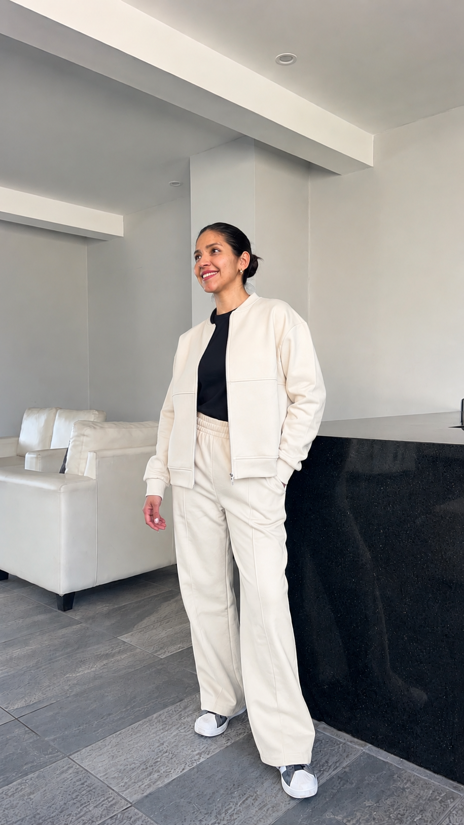 Conjunto Casaca Bomber y Pantalón Palazzo